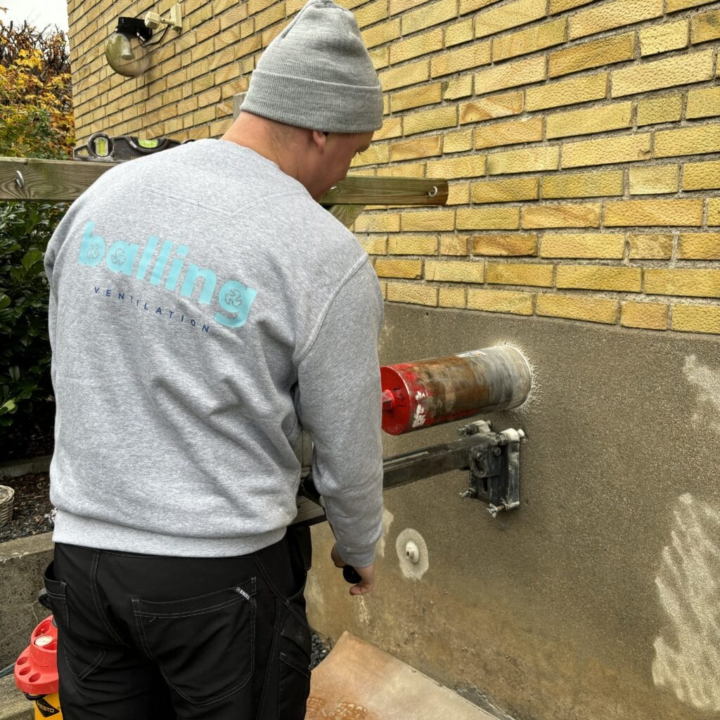 montering af ventilation